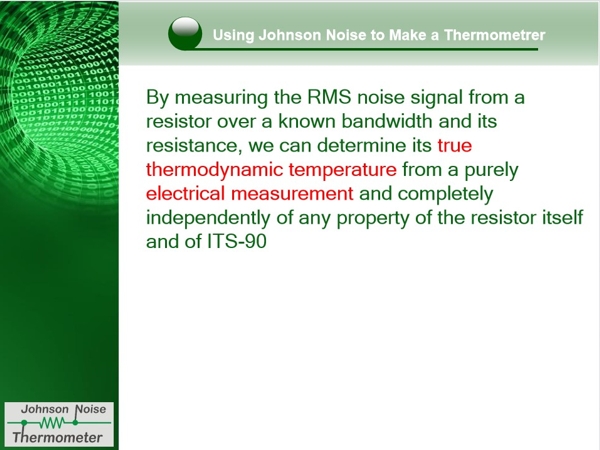 Johnson noise thermometer - using Johnson noise to make a thermometer